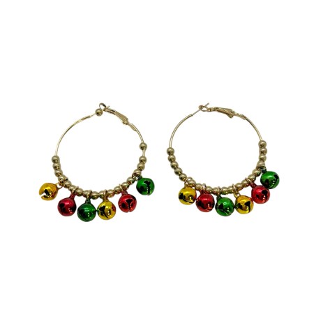 earrings metallic gold with bells